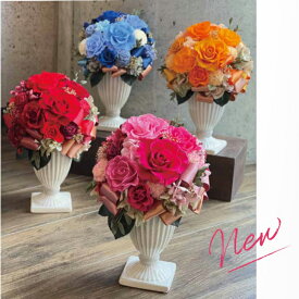 プリザーブドフラワー Presarved Flower Arrangment（no10-1327）Lサイズ 4色から1色を選択 ポット型（6p） 1個入り 高さ170mm クリアケース入り ブリザアレンジ ギフト インテリア