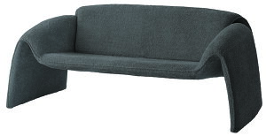 ソファ EYS-11DGY ダークグレー 2人掛け ソファー ブークレ素材 二人用 2P モダン おしゃれ 完成品 ファミリー ワイド リビング 無地 北欧