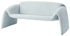 ソファ EYS-11DGY ダークグレー 2人掛け ソファー ブークレ素材 二人用 2P モダン おしゃれ 完成品 ファミリー ワイド リビング 無地 北欧