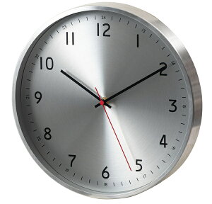 ウォールクロック CLK-203SV シルバー  壁掛け時計 時計 おしゃれ アメリカンテイスト ミッドセンチュリー インダストリアル かべ掛け時計 ウォールクロック とけい シンプル 静音 壁時計