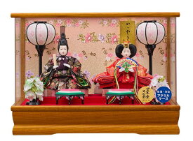 ひな人形　ひな祭 雛人形ケ－ス 姫華豆親王飾BR v243-234 アクリルケース コンパクト 軽量 桃の節句　送料無料