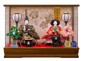 ひな人形　ひな祭 雛人形ケ－ス 光華三五親王飾 v253-203 アクリルケース コンパクト 軽量 桃の節句　送料無料