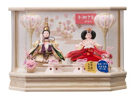 ひな人形　ひな祭 雛人形ケ－ス まのん豆親王飾 v253-269 アクリルケース コンパクト 軽量 桃の節句　送料無料
