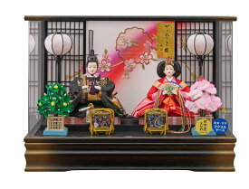 ひな人形　ひな祭 雛人形ケ－ス 羽衣三五親王飾（黒金） v263-252 アクリルケース コンパクト 軽量 桃の節句　送料無料