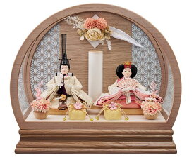 ひな人形　ひな祭 雛人形ケ－ス ひなた豆親王飾チェリー v263-275 アクリルケース コンパクト 軽量 桃の節句　送料無料