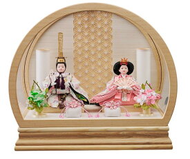 ひな人形　ひな祭 雛人形ケ－ス ひなた豆親王飾白 v263-276 アクリルケース コンパクト 軽量 桃の節句　送料無料