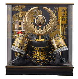 五月人形 端午の節句 兜ケース 藤翁作 着用徳川 v型 徳川家康の兜 v195-706 アクリルケース コンパクト 軽量　送料無料