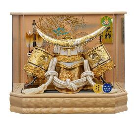 五月人形 端午の節句 兜ケース 藤翁作 着用六角天翔 伊達政宗の兜 v235-702 アクリルケース コンパクト 軽量　送料無料