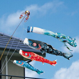 徳永 鯉のぼり ベランダ用 ロイヤルセット 格子取付タイプ 2m鯉3風舞い 風舞い吹流し 撥水加工 日本の伝統文化 こいのぼり