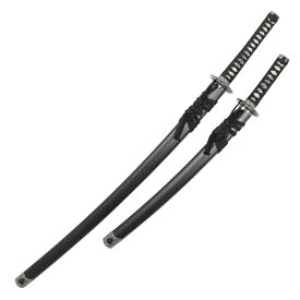 模造刀 美術刀 宮本武蔵 大小刀 刃紋入り刀身 メッキ合金[neu037set]日本刀 美術刀剣 おもちゃ 通販（代引き不可）