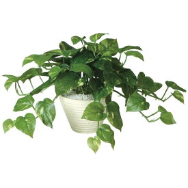 人工観葉植物 ポトスブッシュ ポット付き 高さ30cm （P104-99048) （代引き不可） インテリアグリーン フェイクグリーン