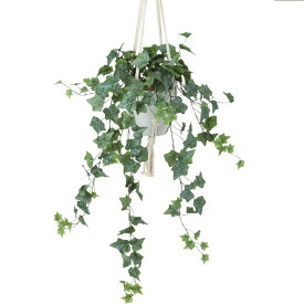 人工観葉植物 フロストアイビー ハンキング ポット付き 高さ25×長さ70（総全長約110）cm （P119-99536) （代引き不可） インテリアグリーン フェイクグリーン