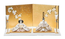 雛人形 親王平飾 田村芙紗彦作 西陣織帯、金と桃に輝くおひなさま セット sh-5474 桃の節句 親王飾 コンパクト 【不鮮明な画像はご要望いただければ拡大画像を送信いたします】