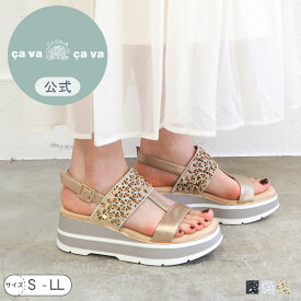 ＼ポイント10倍／【公式】cava cava サヴァサヴァ厚底Tストラップスポーツサンダル 25ss | 1320679 レディース 春夏 新作 サンダル 厚底 靴 本革 レザー 可愛い 痛くない 痛くならない 疲れない 幅広 甲高 外反母趾 送料無料