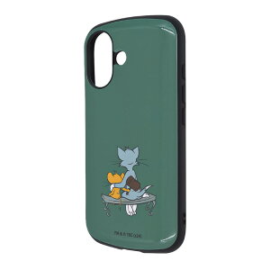 iPhone16 ケース トムとジェリー ジェリー キャラクター グッズ カーキ ハンマー ベンチ 衝撃吸収 ハイブリッド 保護 スマホ カバー ハード iPhone 2024 6.1inch 2眼 アイホン アイフォン MiA IN-WP46AC4-TJ