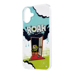 iPhone16Plus ケース ディズニー モンスターズインク マイク クリア 透明 恐怖体験 イラスト キャラクター グッズ 保護 衝撃吸収 スマホ カバー TPU ソフト iPhone 2024 6.7inch 2眼 アイホン アイフォン