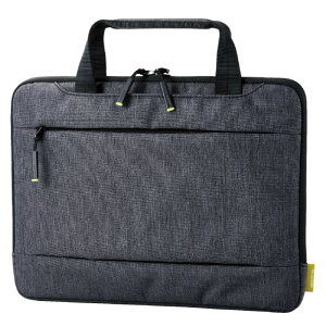 Surface Laptop Go3 / Go2 / Go 12.4インチ ( 2023 / 2022 / 2020 ) 用 パソコンケース ファスナー付きポケット ハンドル付き 起毛素材 PCケース ブラック BM-IBMSLG20BK エレコム ELECOM