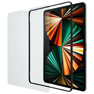 iPad Pro 12.9inch ��5/4/3���� (2021/2020/2018�N) �K���X�t�B���� �K�C�h�t���[���t �d�x9H 0.33mm �w��h�~ �C�A�h�~ TBWA21PLFLGGJ �G���R�� ELECOM