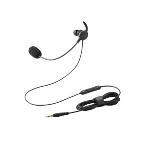 エレコム ヘッドセット 片耳 有線 3.5mm 接続 カナル型 マイク付き 高音質 音量調整 ミュート機能 【 Windows Mac Chrome LINE ZOOM Meet Teams Webex 対応 】 ブラック HS-EP21MTBK