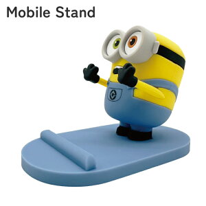 ミニオン スマホスタンド 怪盗グルー キャラクター グッズ オブジェ スマホ置き 卓上 デスク インテリア モバイル スマホ 立て マスコット モバイル スタンド おしゃれ かわいい MINI-519A