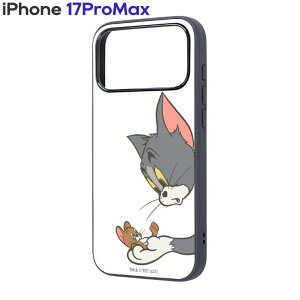 iPhone17ProMax ケース トムとジェリー キャラクター グッズ ホワイト キャッチ 衝撃吸収 ハイブリッド 保護 スマホ カバー ハード iPhone 2025 6.9inch 3眼 アイホン アイフォン maru IQ-WP55K4TB-TJ94