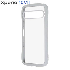 Xpria10VII ケース クリア グレー TPU ソフト フレーム 透明 耐衝撃 シンプル 無地 スマホ カバー ハイブリッド Xperia エクスペリア 10 VII SO-52F Pufful RT-RXP10M7CMD1-GR