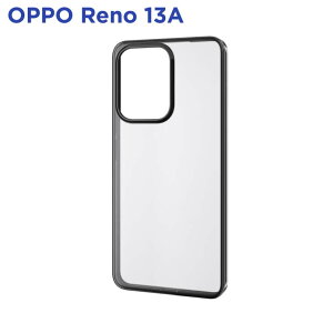 �G���R�� OPPO Reno13 A �P�[�X �\�t�g �Ռ��z�� �J���������Y�ی�݌v �ɂݐ݌v ���^���b�N�u���b�N PM-O251UCTMBK