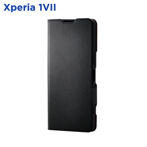 �G���R�� Xperia 1 VII ( SO-51F ) �P�[�X ���U�[ �蒠�^ �}�O�l�b�g �Ռ��z�� ���y�� ���^ ���C�����X�[�d�� �X�^���h�@�\�t UltraSlim �u���b�N PM-X251PLFUBK