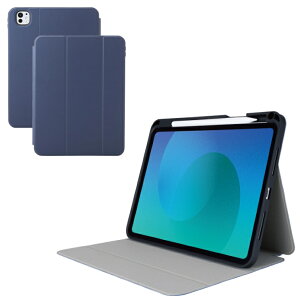 �G���R�� iPad Pro �P�[�X 11�C���` ( M4 ) �}�O�l�b�g���t���b�v �J�o�[ Apple Pencil���[ �t���[�A���O�� �X�^���h �I�[�g�X���[�v�@�\ �Ռ��z�� �l�C�r�[ TB-A25PMSANV