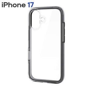 �G���R�� iPhone17 �P�[�X �n�C�u���b�h �J�o�[ �Ռ��z�� �y�� AirShock �u���b�N PM-A25AHVAIR2BK