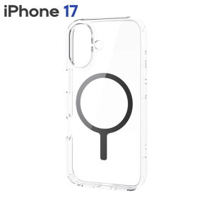 �G���R�� iPhone17 �P�[�X �n�C�u���b�h �J�o�[ �Ռ��z�� MAGKEEP ���͋z�����C�����X�[�d�Ή� �u���b�N PM-A25AMAG02BK