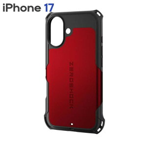 �G���R�� iPhone17 �P�[�X �n�C�u���b�h �J�o�[ �Ռ��z�� �X�g���b�v�z�[���t �t�B�����t ZEROSHOCK ���b�h PM-A25AZERORD