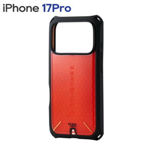 �G���R�� iPhone17Pro �P�[�X �n�C�u���b�h �J�o�[ D3O(R) ���Ռ��ی� �X�g���b�v�z�[���t �t�B�����t ZEROSHOCK ���b�h PM-A25CZEROD3RD