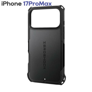 �G���R�� iPhone17ProMax �P�[�X �n�C�u���b�h �J�o�[ �Ռ��z�� MAGKEEP ���͋z�����C�����X�[�d�Ή� �X�g���b�v�z�[���t �t�B�����t ZEROSHOCK �u���b�N PM-A25DZEROMGBK