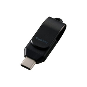 �G���R�� USB������ 256GB USB Type-C �����]�� iPhone/iPad/Android/PC�Ή� ��]���R�l�N�^ �X�g���b�v�z�[���t �Z�L�����e�B�Ή� �u���b�N MF-CEU3256GBK