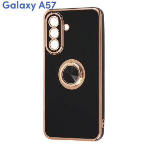 GalaxyA57 5G �P�[�X �����O�t �u���b�N �S�[���h TPU �\�t�g �t���[�� �����O��̌^ �V���v�� �X�}�z �J�o�[ �M�����N�V�[ A57 �J�����ی� �����݌v �X�}�z�����O RT-GA26M1TRE-BG