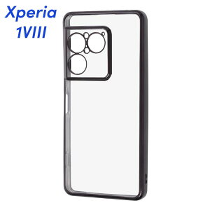 Xperia1VIII �P�[�X �N���A �u���b�N ���^���b�N �t���[�� ���� �Ռ��z�� �V���v�� ���n �J���� �ی� �X�}�z �J�o�[ �\�t�g TPU Xperia �G�N�X�y���A SO-51G �����݌v RT-RXP26H1PFC2-BM