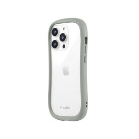 iPhone14Pro ケース クリア x ライト グレー 「 ショルダー ストラップ 対応 シート付き 」 耐衝撃 ハイブリッド カメラ保護 ストラップホール シンプル オシャレ ViAMO freely