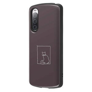 Xperia10V ネコ ケース グレー 猫 スマホ カバー 耐衝撃 ストラップホール SO-52D SOG11 docomo au softbank sony ソニー MiA IN-RCXP10M5AC4-NK1