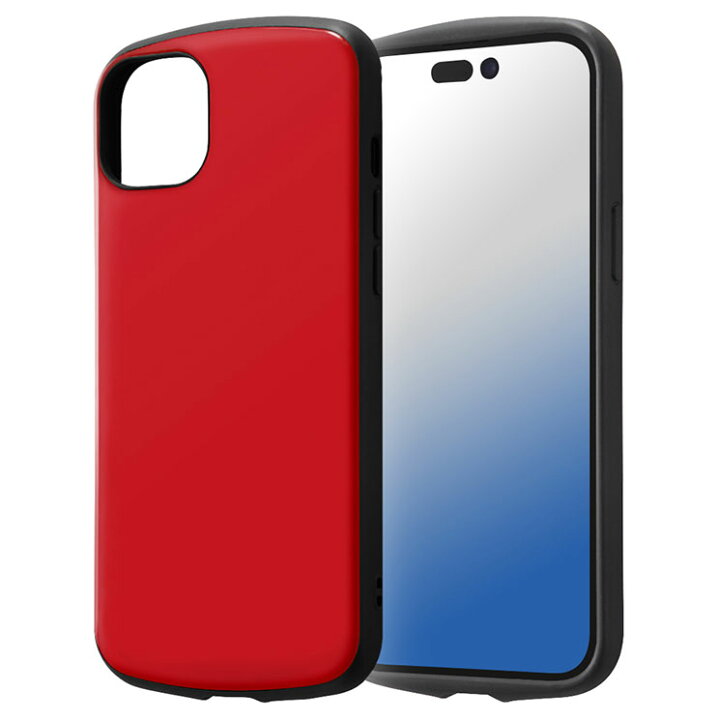 楽天市場】iPhone15Plus ケース レッド 赤 耐衝撃 ハイブリッド 