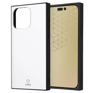 iPhone15ProMax �P�[�X �z���C�g �� �ϏՌ� �X�}�z �J�o�[ ���n �V���v�� �G�A�N�b�V���� �n�C�u���b�h �X�N�G�A �p �V���G�b�g �t�H���� �A�C�t�H�� �A�C�z�� KAKU INQ-P44K3TB-W