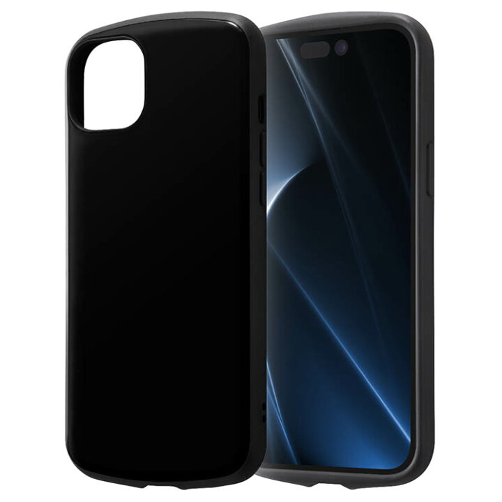 楽天市場】iPhone15Plus ケース ブラック 黒 耐衝撃 ハイブリッド 