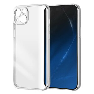 iPhone15Plus �P�[�X �N���A �V���o�[ ���^���b�N �t���[�� ���� �ϏՌ� �V���v�� ���n �J���� �ی� �X�}�z �J�o�[ �\�t�g TPU �A�C�t�H�� �A�C�z�� META Perfect RT-P43PFC2-SVM