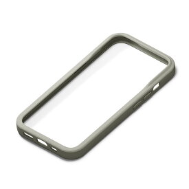 iPhone15 バンパー グレージュ シンプル TPU スマホ 保護 アイフォン アイホン 2023 6.1inch PG-23ABP02GG