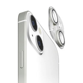 iPhone15 iPhone15Plus カメラ フル プロテクター ガラス フィルム ラメ フレーム シルバー 10H クリア 透明 保護 レンズ 背面カメラ 一体型 タイプ 簡単 貼付け きらきら PG-23ACLG12SV