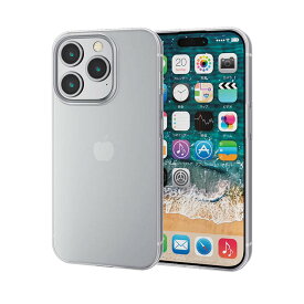 iPhone 15 Pro 用 ケース ソフト カバー 超軽量 極薄 カメラレンズ保護設計 クリア エレコム ELECOM