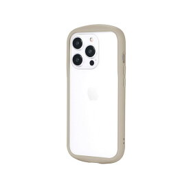 iPhone15Pro ケース クリア 透明 ベージュ ストラップホルダー 付 耐衝撃 MILスペック 無地 保護 スマホ カバー シンプル 軽量 アイフォン アイホン 2023 6.1inch 3眼 Cleary LN-IP23PLCBG