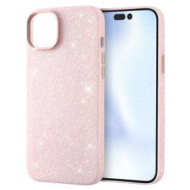 iPhone15Plus ケース キラキラ ラメ 塗装 ピンク 保護 スマホ カバー アイフォン アイホン オープンレザー グリッター GLITZY SUGAR 星空 DT-P43OLC1-P