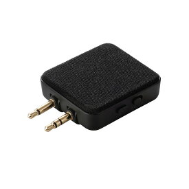 Bluetooth 5.0 オーディオ トランスミッター レシーバー φ3.5mmデュアルジャック ヘッドホンジャック ブルートゥース 送信機 受信機 ブラック エレコム