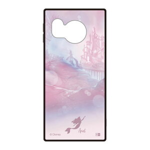 AQUOSsense8 ケース ディズニー アリエル リトルマーメイド キングトリトンキャッスル キャラクター グッズ 耐衝撃 スマホ カバー エアクッション ハイブリッド スクエア 角 シルエット フォル
